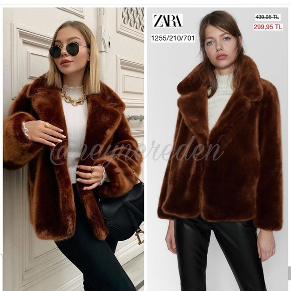 Zara faux fur jacket (1255) - Picture 4 of 10